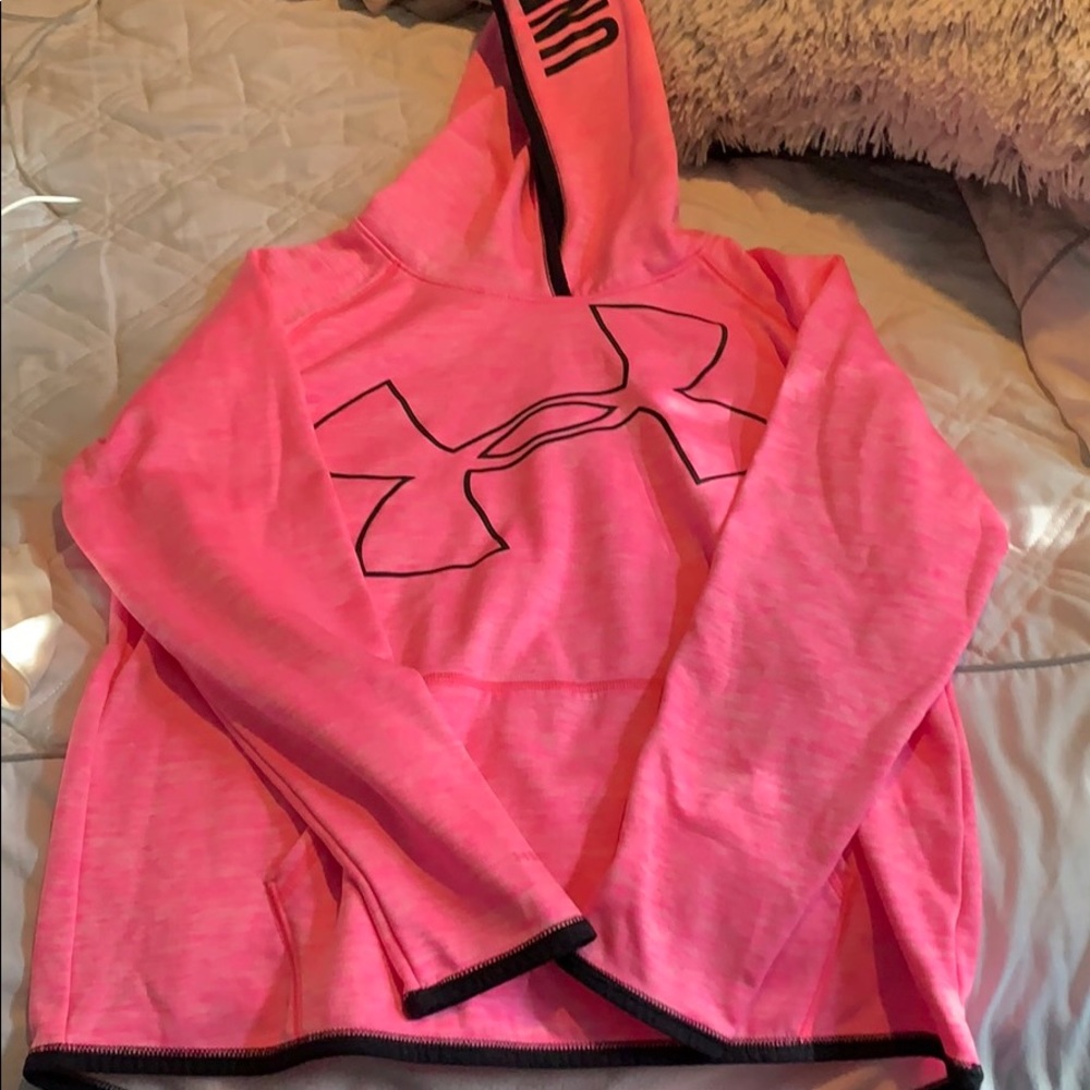 hot pink underarmour hoodie
